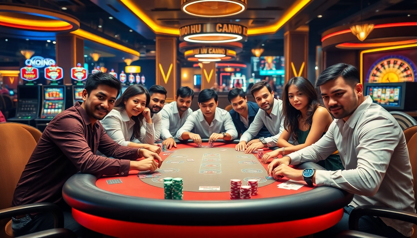 NOHU Casino's poker game features intense players focused on high stakes.