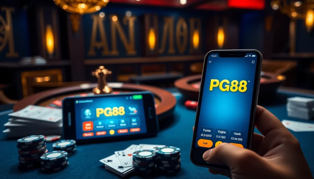 Tải App PG88 to experience thrilling casino games like poker and roulette in a vibrant online setting.