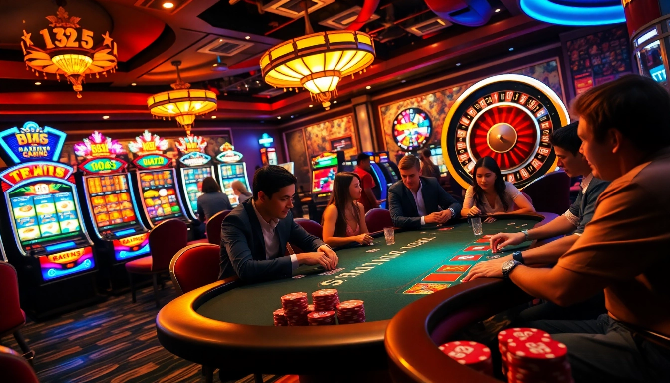 Casino patrons excitedly play poker at a table with the keyword 88aa featured on colorful chips.