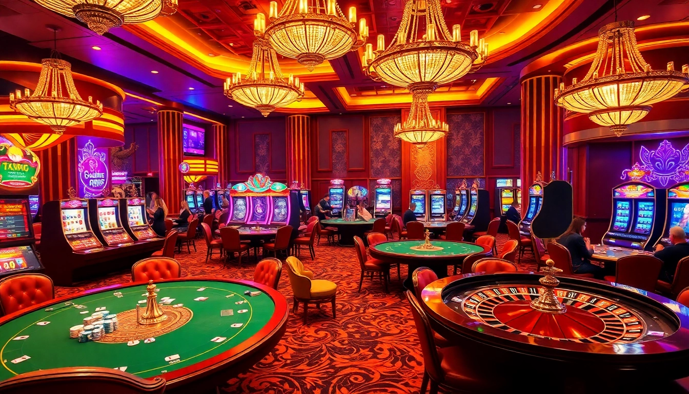 Enjoying a thrilling game of poker at nhà cái qq88's elegant casino, surrounded by vibrant tables and eager players.