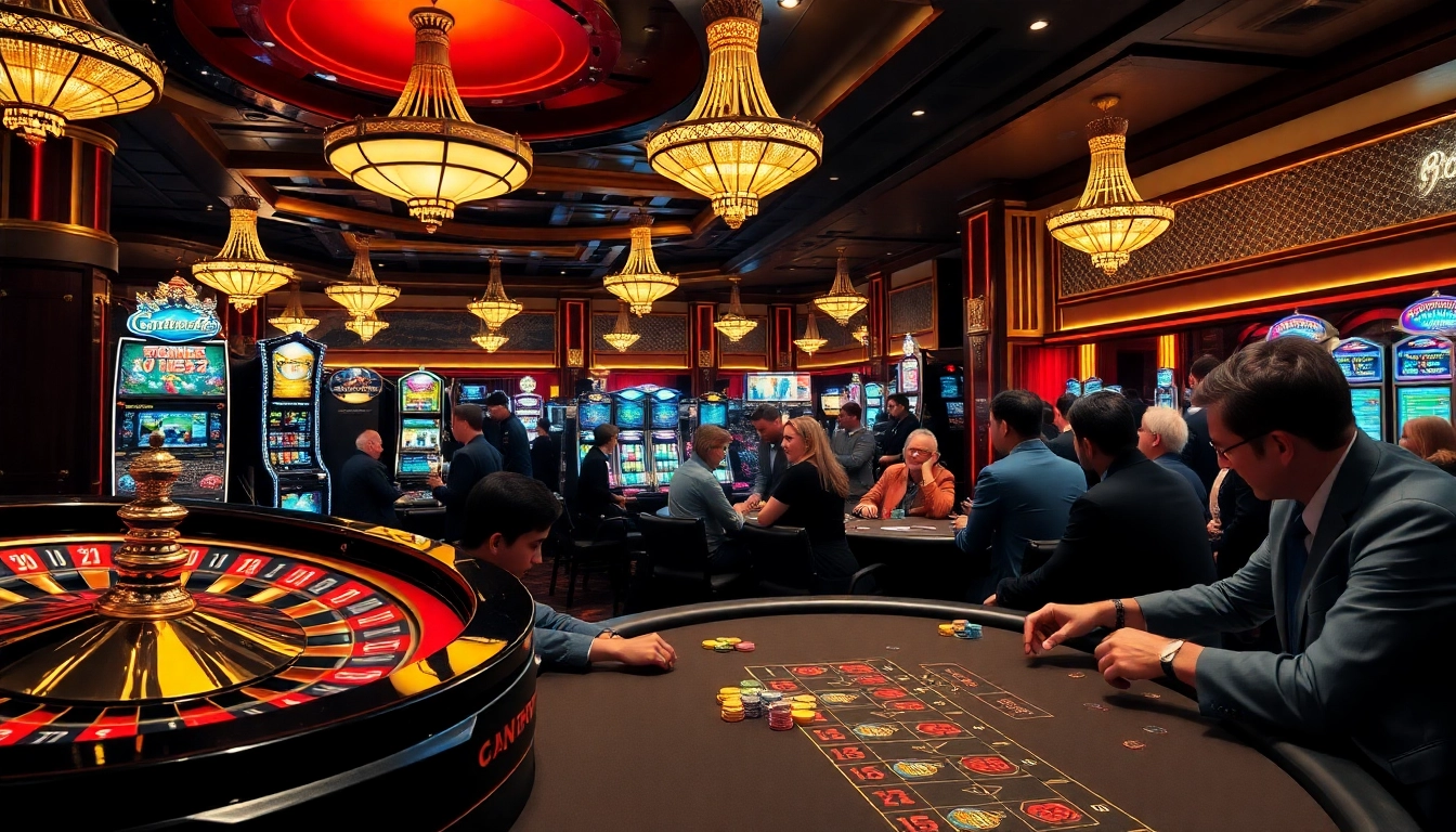 Experience the thrill at 89bet's lively casino with vibrant games, poker tables, and roulette wheels.