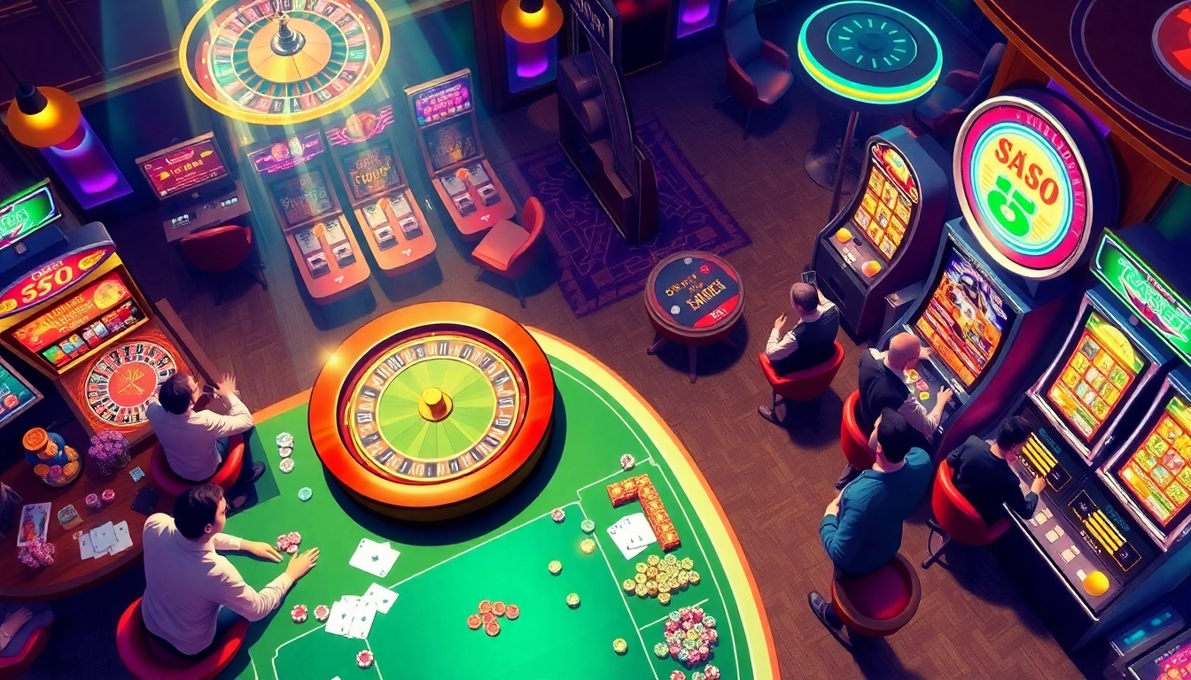 Explore the thrill at https://nhacaita88.contact/, where players enjoy high-stakes games on a busy casino floor filled with excitement and winnings.