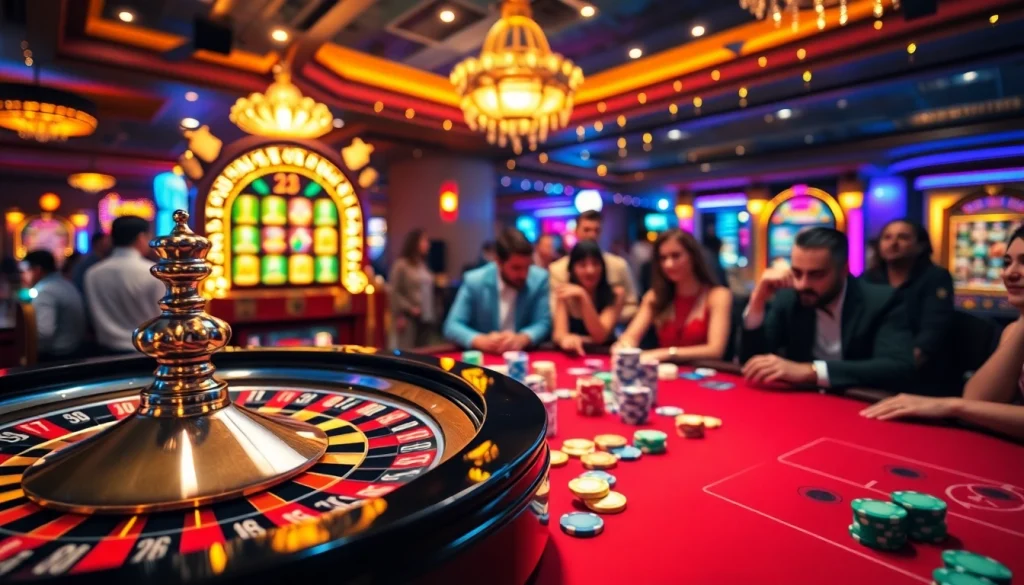 ABC8 brings the thrill of casino gaming with players at a vibrant poker table.