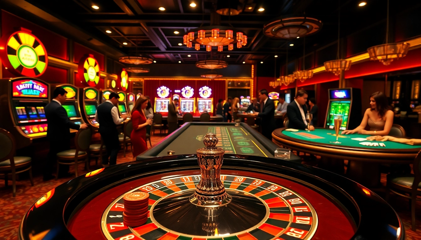 Experience thrilling gameplay at https://mm88.vegas/ with vibrant casino tables and players enjoying their luck.